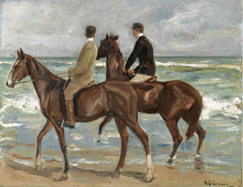 Max Liebermann Zwei Reiter am Strand Germany oil painting art
